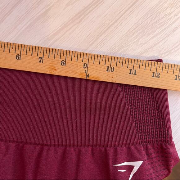 GYMSHARK the Vital Stretch Shorts in Maroon Women's Size Small - Picture 9 of 13